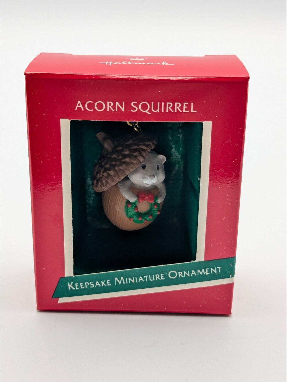 Hallmark Keepsake Acorn Squirrel Miniature Ornament 1989, New in Box